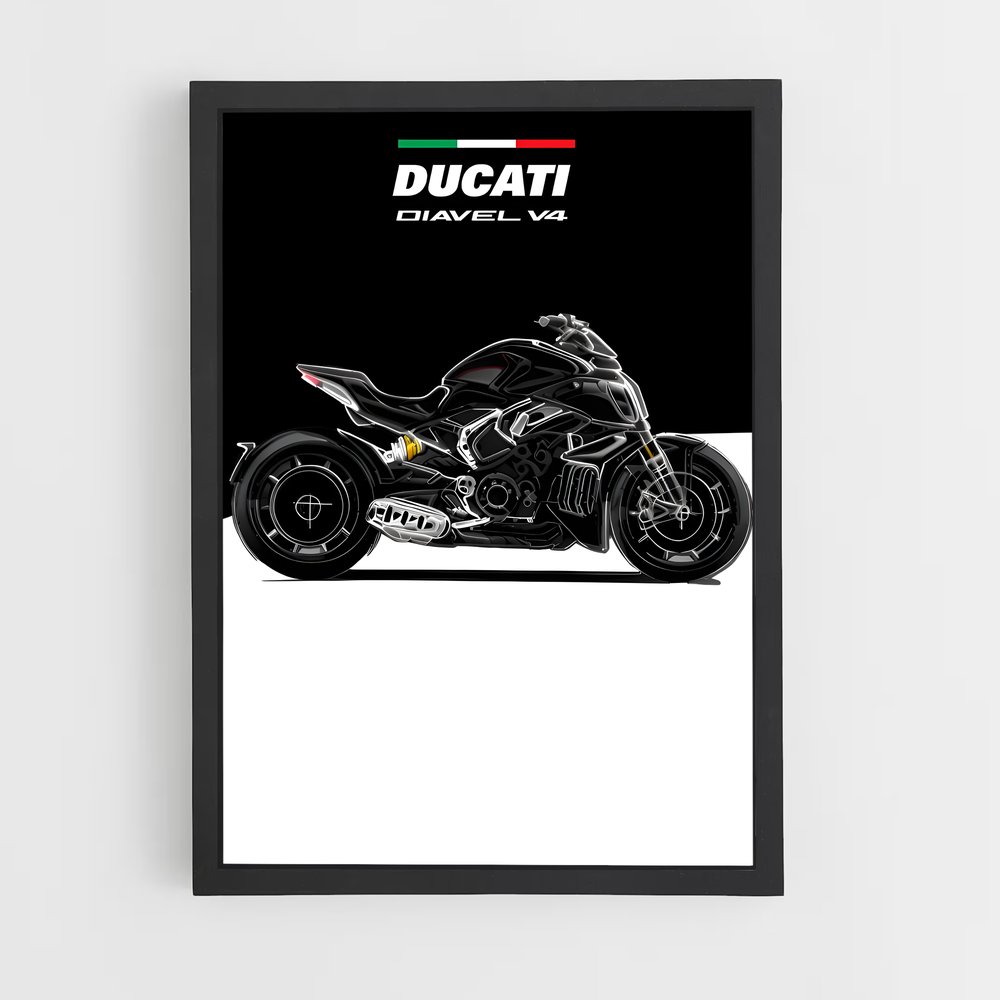 Poster Diavel en Plein Vol – affiche Ducati (vue 2)